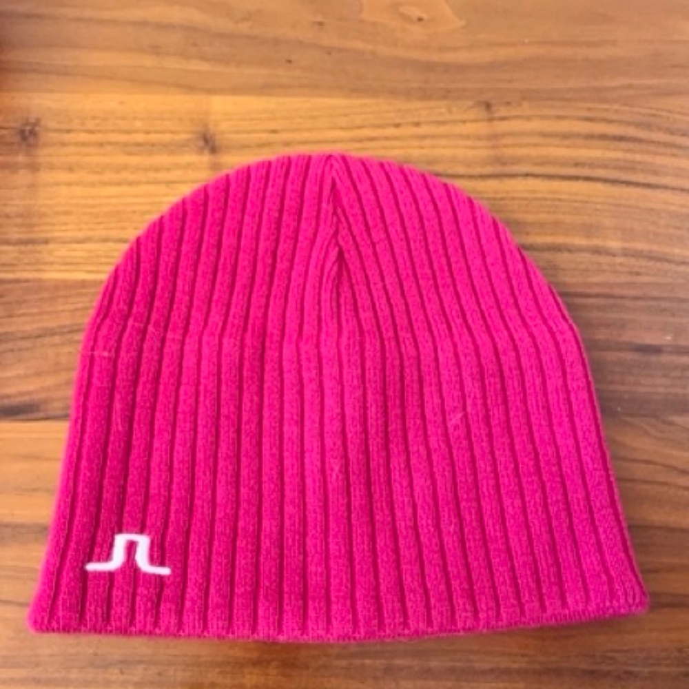 J. Lindeberg pink beanie